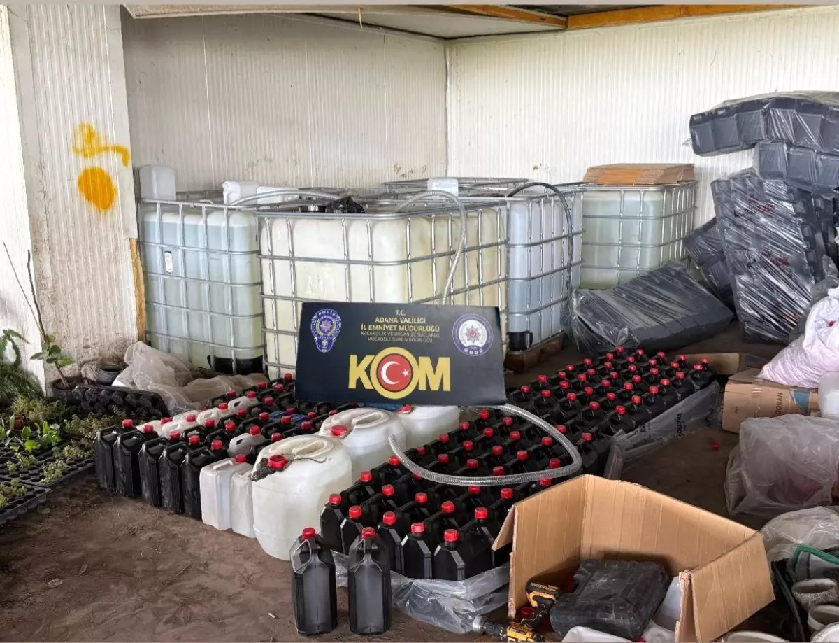 adanada kacak alkol operasyonu 16 ton etil alkol ele gecirildi cIS3uYXN